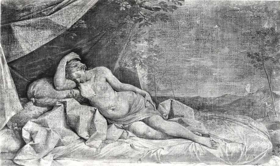 A Sleeping Nymph Watched by a Shepherd